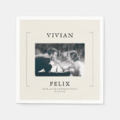 stijlvolle foto bruiloft servet (Voorkant)