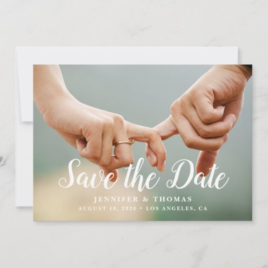 Stijlvolle Foto Opslaan Datum Save The Date (Voorkant)