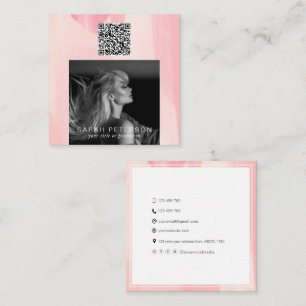 Stijlvolle foto QR-codelodellen persoonlijke danse Vierkante Visitekaartje