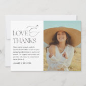 Stijlvolle fotocollage in liefdevolle herinnering  bedankkaart (Voorkant)