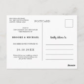 Stijlvolle fotokalender bruiloft uitgesteld briefkaart (Achterkant)