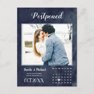 Stijlvolle Fotokalender Huwelijk uitstel Briefkaart