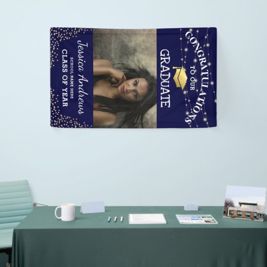 Stijlvolle fotoklasse van Afstuderen deur 2025 Spandoek (Beurs)