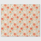 Stijlvolle Franse Shabby Chic Floral Art Pattern Cadeaupapier (Vlak)