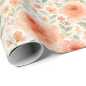 Stijlvolle Franse Shabby Chic Floral Art Pattern Cadeaupapier (Rol Hoek)