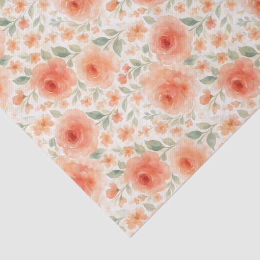 Stijlvolle Franse Shabby Chic Floral Art Pattern Tissuepapier (Detail)