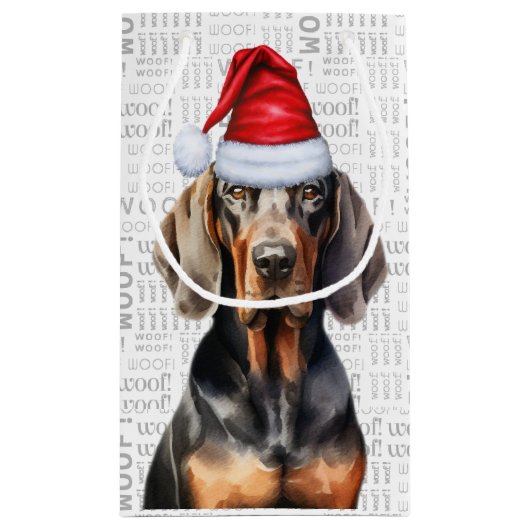 Stijlvolle Funny Tan en Black Coonho Kerstmis Klein Cadeauzakje (Achterkant)