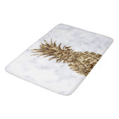 Stijlvolle  gaffel en witte marmer anananas badmat (Gekanteld)