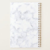 Stijlvolle  gaffel en witte marmer anananas planner (Achterkant)