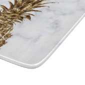 Stijlvolle  gaffel en witte marmer anananas snijplank (Hoek)