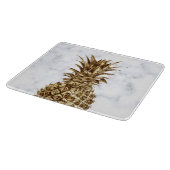 Stijlvolle  gaffel en witte marmer anananas snijplank (Hoek)