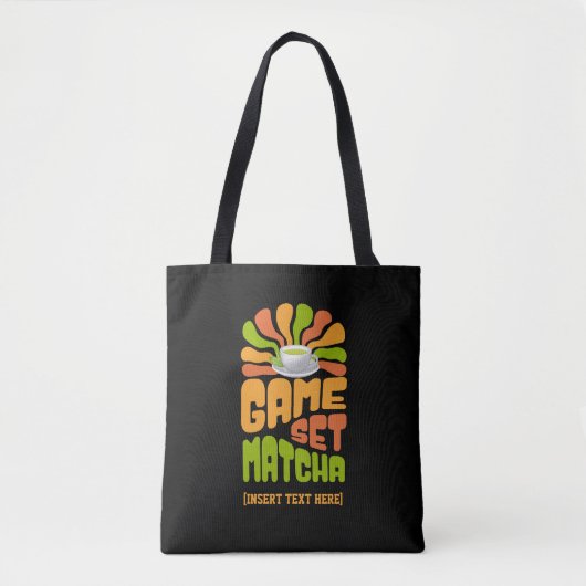 Stijlvolle GAME SET MATCHA Fun Latte Drinker Draagtas (Voorkant)