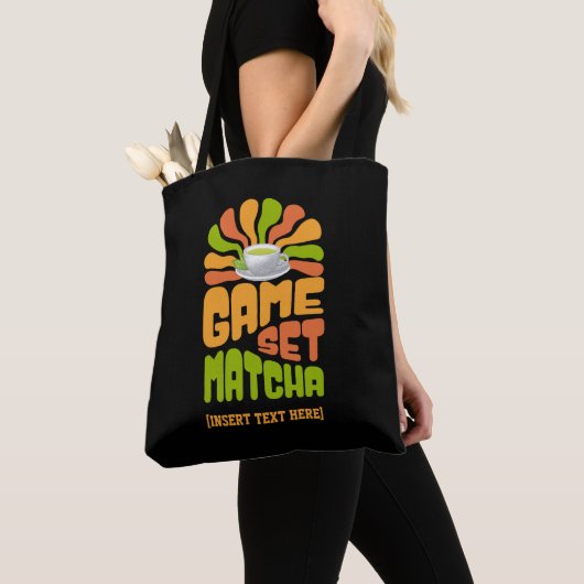Stijlvolle GAME SET MATCHA Fun Latte Drinker Draagtas (Dichtbij)