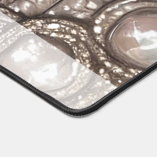 Stijlvolle gedempte Roos gouden nep lederen strass Bureaumat (Hoek)