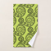 Stijlvolle, geel-groene Koru-handdoekset Bad Handdoek (Handdoek)