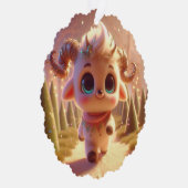 Stijlvolle geit ornament kaart (Rechts)