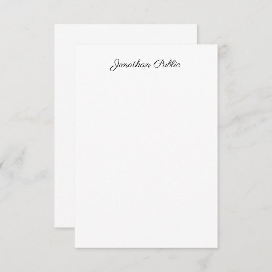 Stijlvolle gekalligrafeerde scriptnaam Sjabloon Mo (Voorkant / Achterkant)