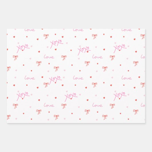 Stijlvolle gemengde Valentijnsdag Inpakpapier Vel (Voorkant 3)