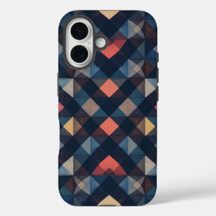 Stijlvolle geometrische telefoonhoes iPhone 16 hoesje