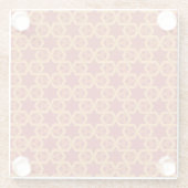 Stijlvolle geometrische versiering glazen onderzetter (Achterkant)