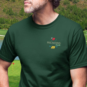 Stijlvolle gepersonaliseerde golfspeler Logo op gr T-shirt