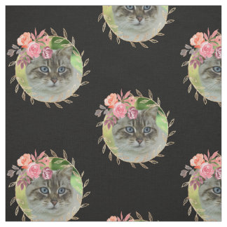 Stijlvolle gepersonaliseerde huisdier kat foto afd stof