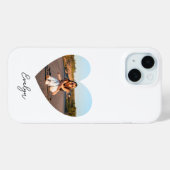 Stijlvolle gepersonaliseerde naam foto liefde hart Case-Mate iPhone case (Achterkant (horizontaal))