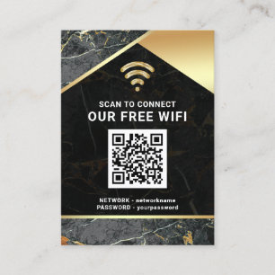 Stijlvolle gepersonaliseerde QR-code wifi-netwerkw Visitekaartje