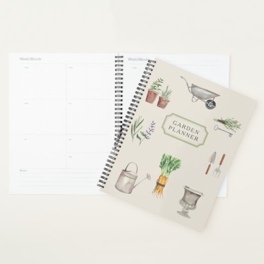 Stijlvolle gepersonaliseerde tuinplanner planner (Display)