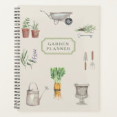 Stijlvolle gepersonaliseerde tuinplanner planner (Voorkant)