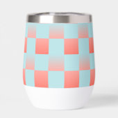 Stijlvolle geruite gradiënt poeder blauw koraal ro (Achterkant)