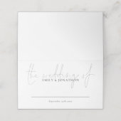 Stijlvolle getinte script namen datum bruiloft (Buitenkant ongevouwen)