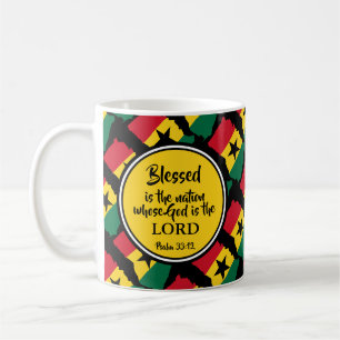 Stijlvolle GHANA Gezegende Natie Monogram Gift Koffiemok