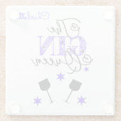 Stijlvolle Gin Queen White Glazen Onderzetter (Achterkant)