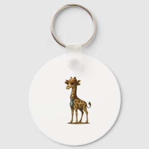 Stijlvolle Giraffe Illustratie. Girafe Styl�e Illu Sleutelhanger