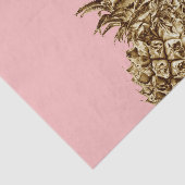 Stijlvolle girale gouden pastelroze anananas tissuepapier (Detail)