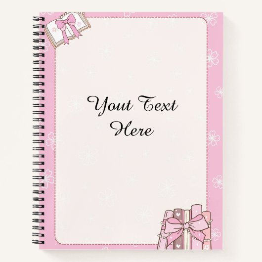 Stijlvolle Girly Pink Note Book Document Notitieboek (Voorkant)