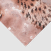 Stijlvolle Girly Pink Rose Gold Leopard Glitz Tissuepapier (Detail)