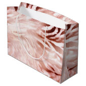 Stijlvolle Girly Pink Rose Gold Zebra Glam Glitz Groot Cadeauzakje (Achterkant Gekanteld)