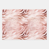 Stijlvolle Girly Pink Rose Gold Zebra Glam Glitz Inpakpapier Vel (Voorkant)