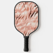 Stijlvolle Girly Pink Rose Gold Zebra Glam Glitz Pickleball Paddle (Achterkant)