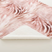 Stijlvolle Girly Pink Rose Gold Zebra Glam Glitz Sherpa Deken (3/4)
