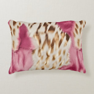 Stijlvolle Girly Roze Wit Goud Zebra Accent Kussen