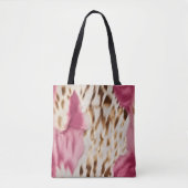 Stijlvolle Girly Roze Wit Goud Zebra Draagtas (Voorkant)