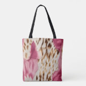 Stijlvolle Girly Roze Wit Goud Zebra Draagtas (Achterkant)