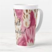 Stijlvolle Girly Roze Wit Goud Zebra Latte Mok (Rechterhoek)