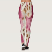 Stijlvolle Girly Roze Wit Goud Zebra Leggings (Achterkant)