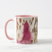 Stijlvolle Girly Roze Wit Goud Zebra Mok (Links)