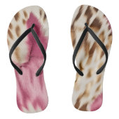 Stijlvolle Girly Roze Wit Goud Zebra Teenslippers (Voetbed)