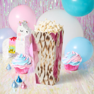 Stijlvolle Girly Roze Wit Goud Zebra Verjaardag Bedankdoosjes